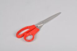 venstrehåndssaks til kontor og papir til venstrehåndet i farven rød