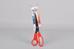 venstrehåndssaks til kontor og papir til venstrehåndet i farven rød