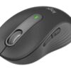Venstrehaands mus fra Logitech Signature M650 til venstrehåndede i grafit set forfra