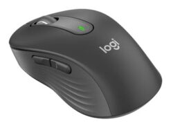 Venstrehånds mus fra Logitech Signature M650 til venstrehåndede i grafit set bagfra
