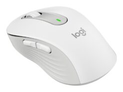 Venstrehånds mus fra Logitech Signature M650 til venstrehåndede i hvid set bagfra