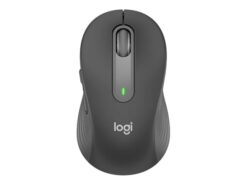 Venstrehånds mus fra Logitech Signature M650 til venstrehåndede i grafit set oppefra