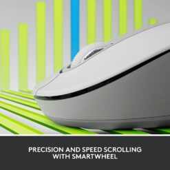 Venstrehånds mus fra Logitech Signature M650 til venstrehåndede i hvid med smartwheel