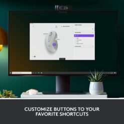 Venstrehånds mus fra Logitech Signature M650 til venstrehåndede i hvid med mulighed for at tilpase dine knapper