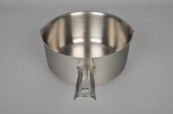 Venstrehånds kasserolle i rustfri stål som kan bruges til induktion