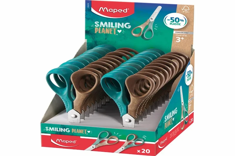 Venstrehåndssaks for børn fra Maped Smilling Planet